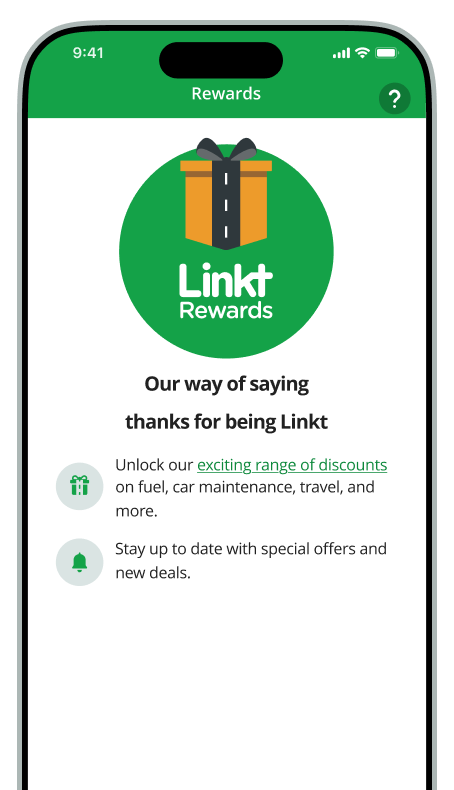 iphone displaying three rewards partners - Shell Express, Europcar and Star Car Wash