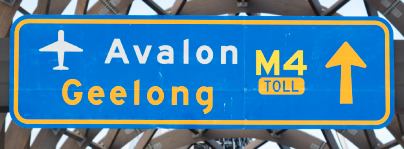 Example of a toll road sign in Victoria