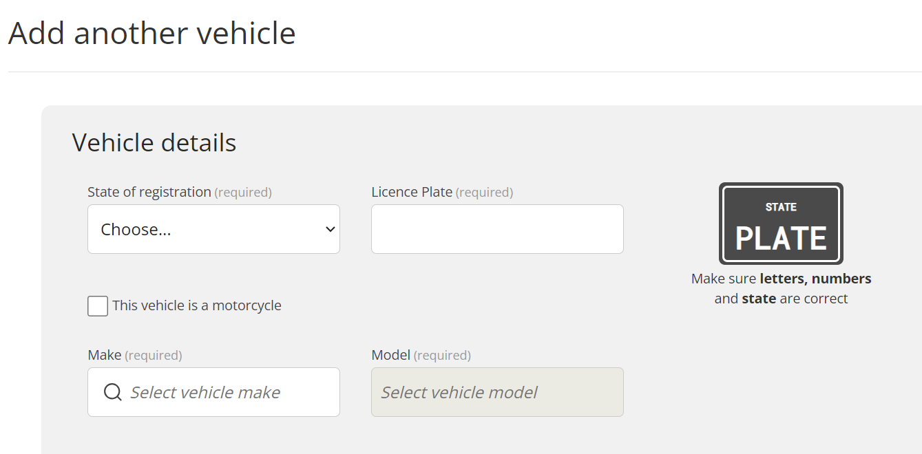 edit vehicle details