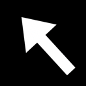 White arrow up exit