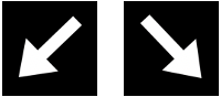 White arrow directional