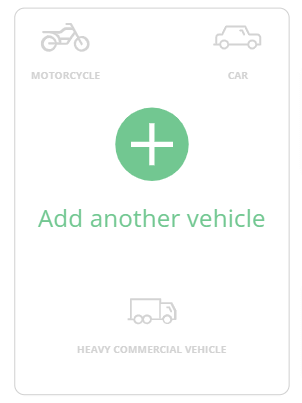 Screenshot of the Vehicles screen with 'Add a vehicle' button highlighted